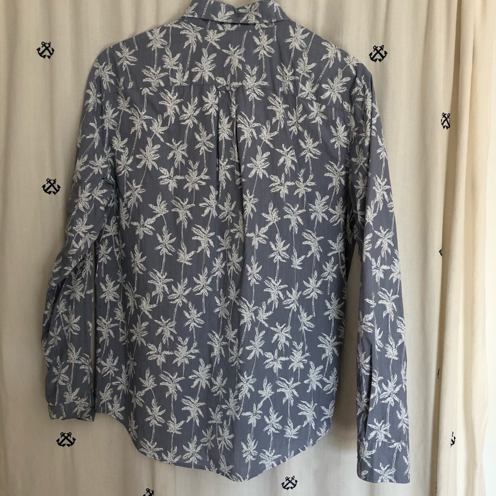 American Eagle Palm Tree Collared Shirt